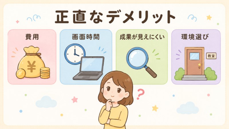 プログラミング学習の正直なデメリット(費用・画面時間・成果が見えにくい・環境選び)