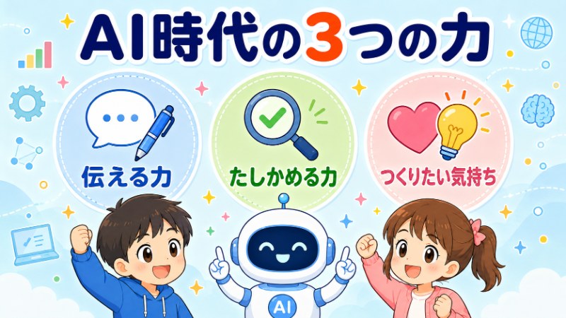 AI時代の3つの力(伝える力・たしかめる力・つくりたい気持ち)